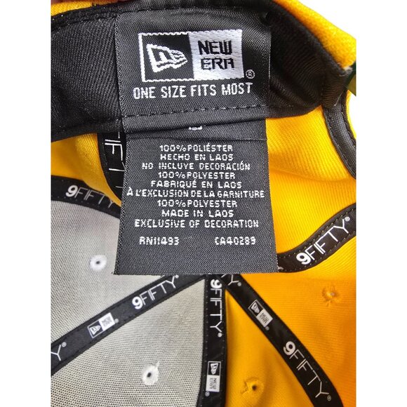 Oakland Athletics New Era 9Fifty Snapback Hat Yellow/Green Adjustable Fit - Picture 6 of 8